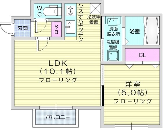 西１１丁目駅 徒歩5分 5階の物件間取画像